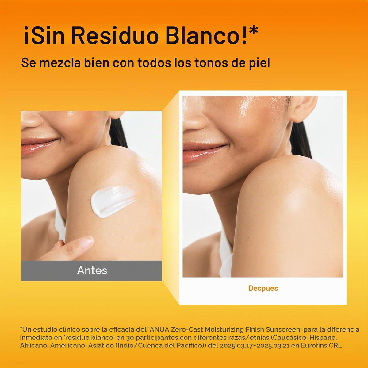 Anua Protector solar hidratante Zero-Cast SPF 50, 1.69 fl oz | Prot...