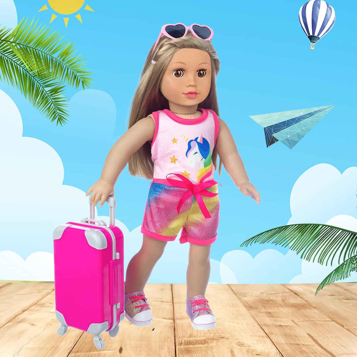 XFEYUE Juego de 23 piezas de ropa y accesorios para muñecas america...