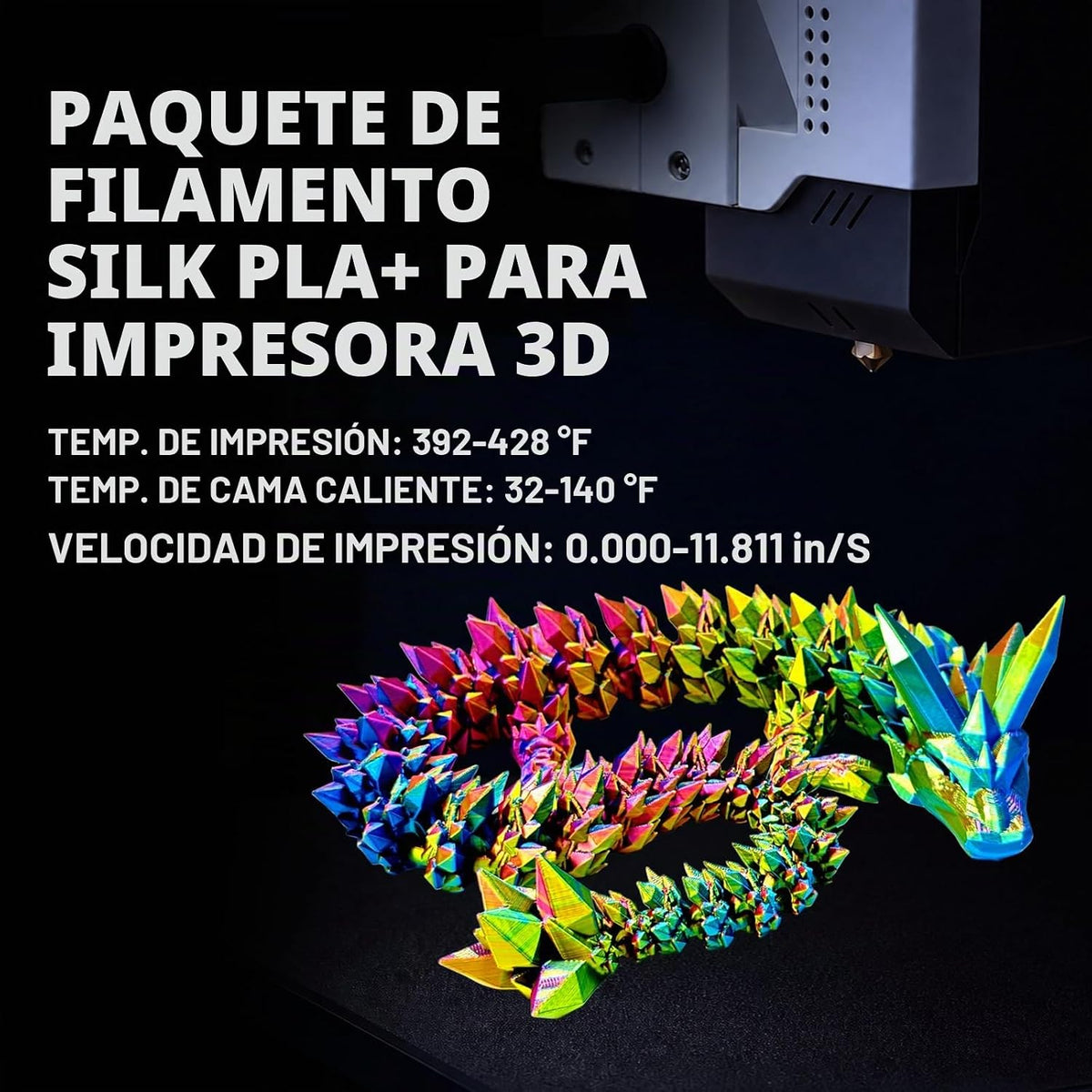 Meuymeu Filamento de seda multicolor 8P que brilla en la oscuridad...