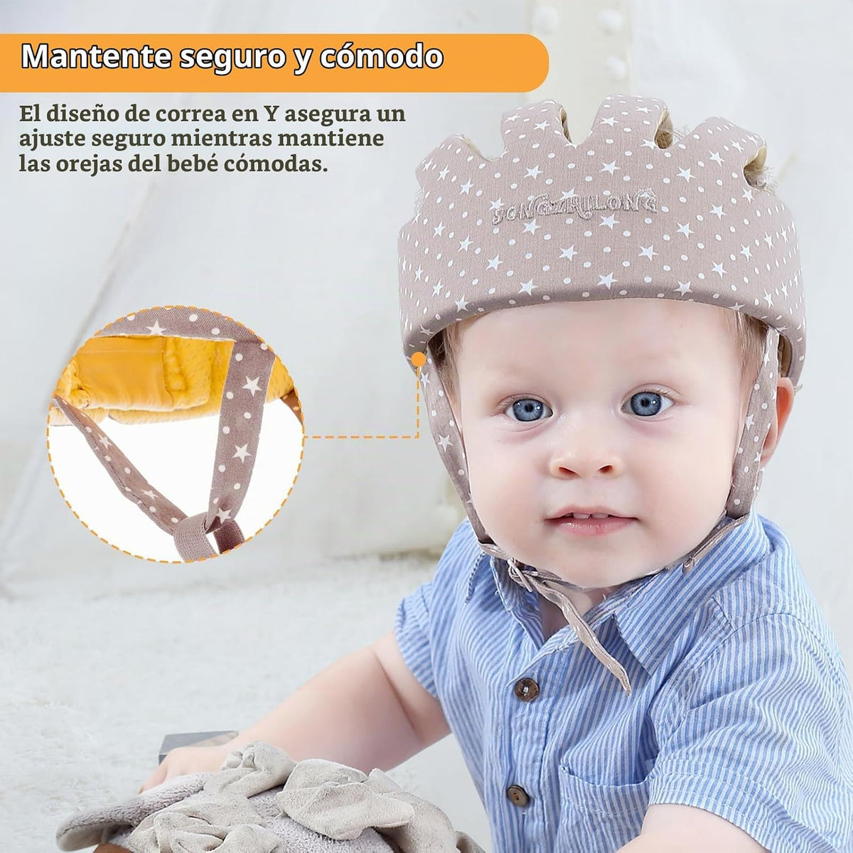 IULONEE Protector de Cabeza de Bebé Casco de Protección para Bebés...