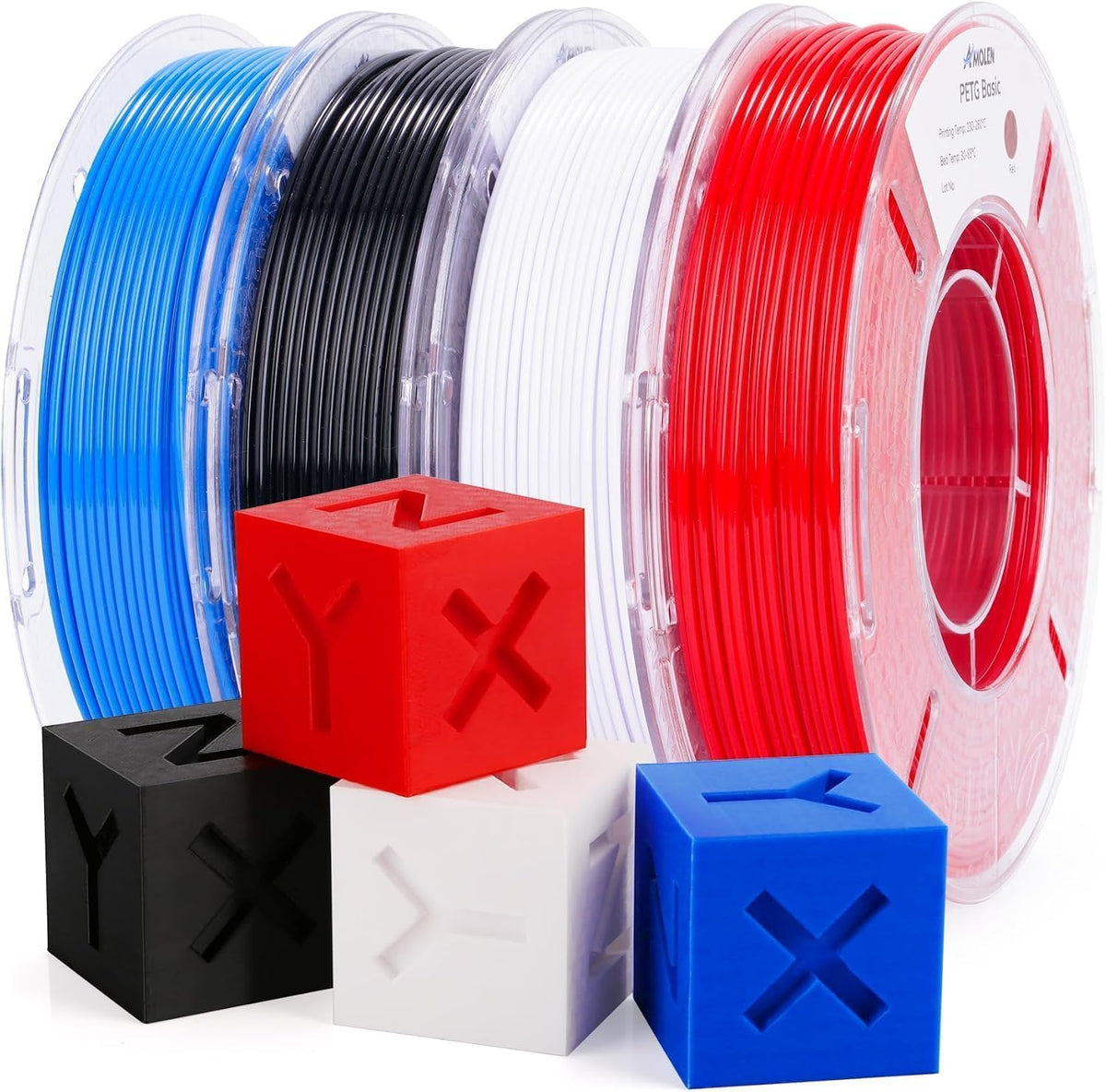 AMOLEN Paquete de filamento PETG de 0.07 in para impresora 3D | Fil...
