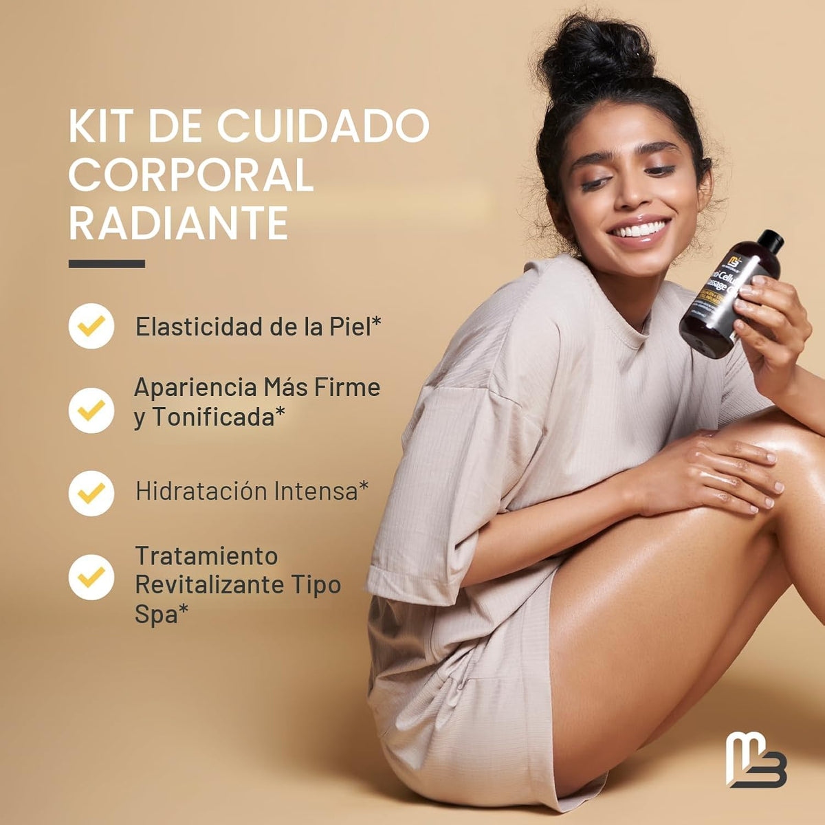 Aceite de masaje anticelulítico y kit de cepillo corporal seco firm...