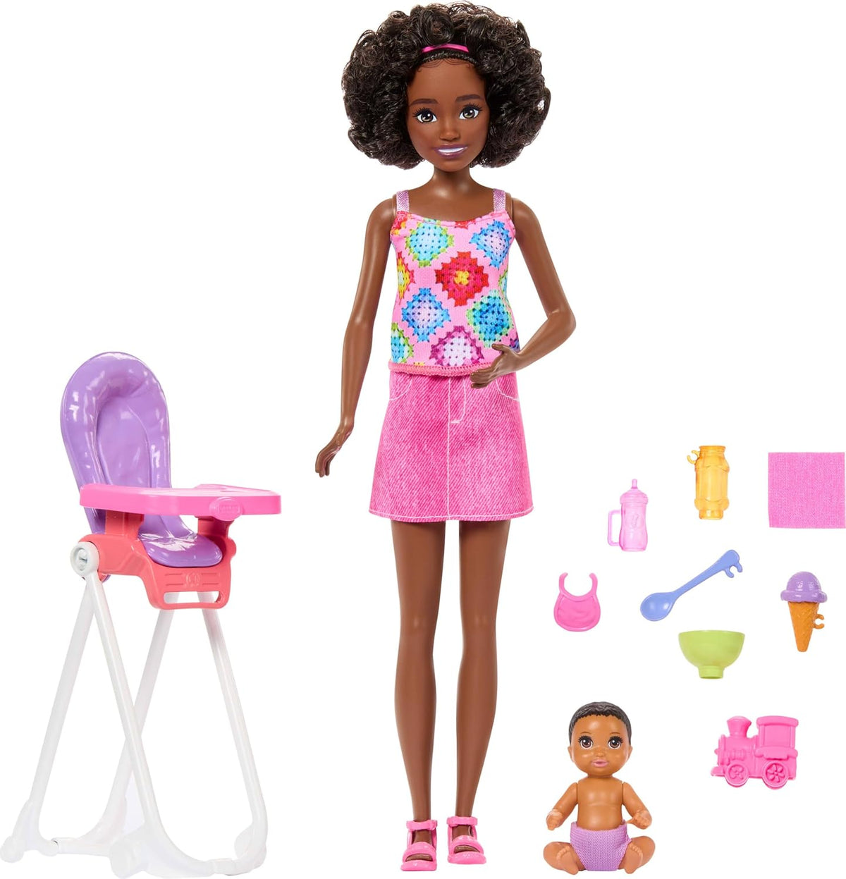 Barbie Skipper Babysitters Inc. Juego con muñeca morena | Muñeca mo...