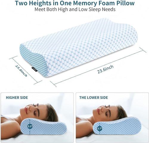 Almohada cervical para aliviar el dolor de cuello, almohadas de esp...
