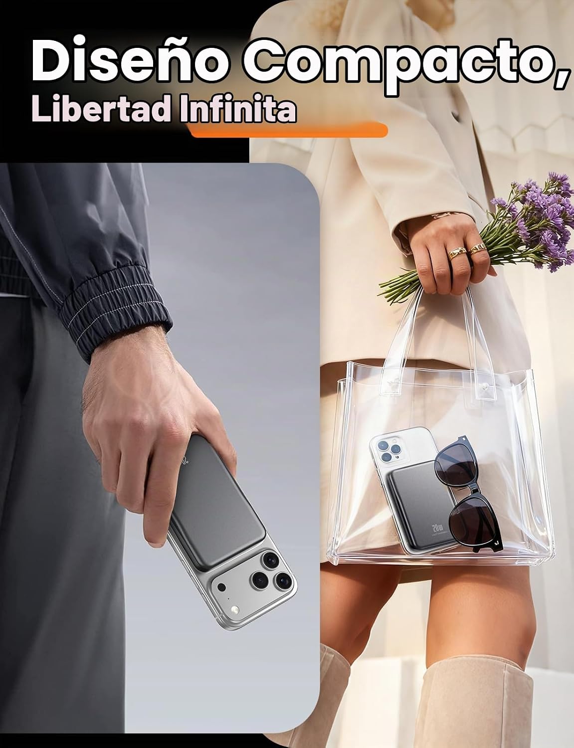 Cargador portátil magnético de 10000 mAh, batería MagSafe de carga...