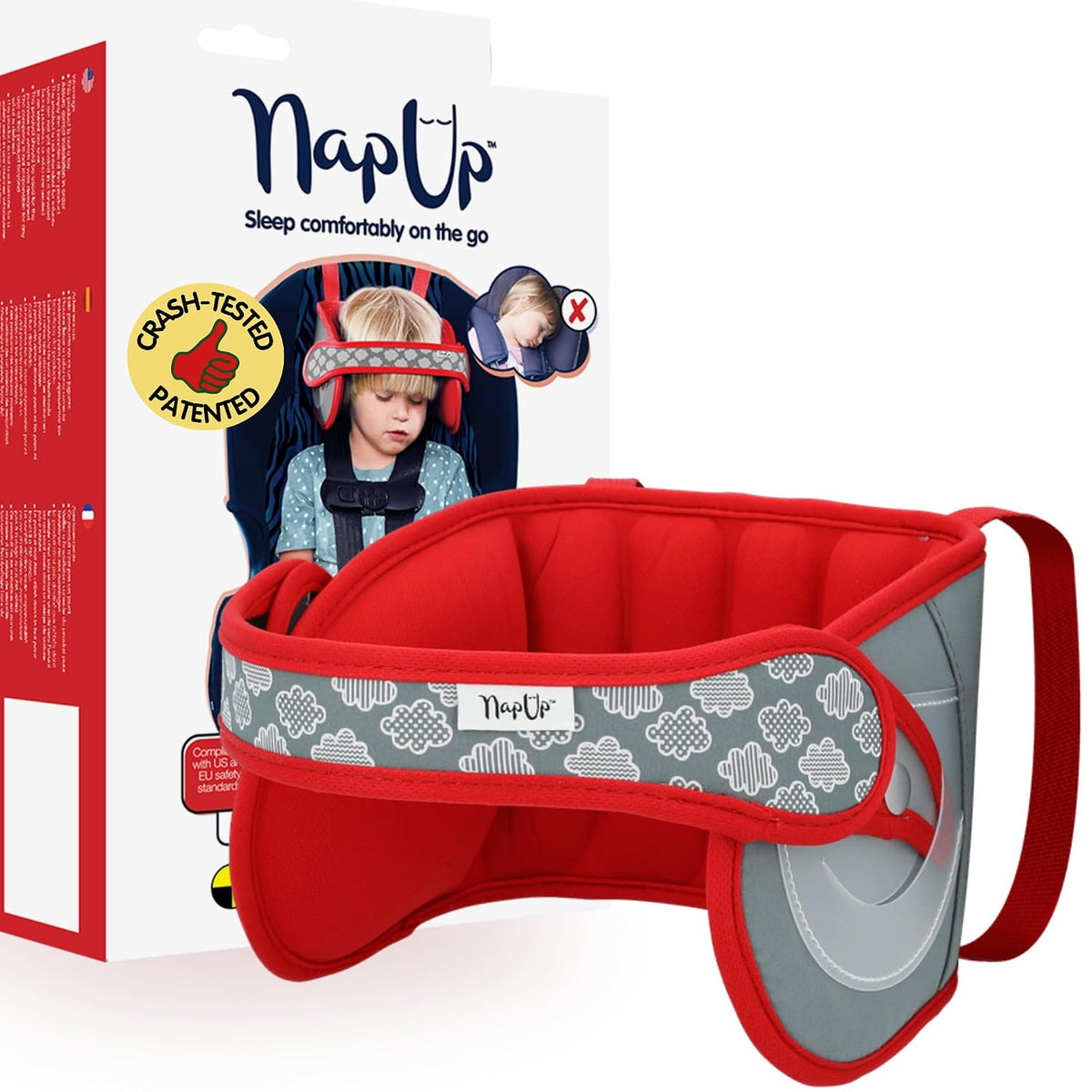 NapUp Soporte de cabeza de asiento de coche para niños pequeños - S...