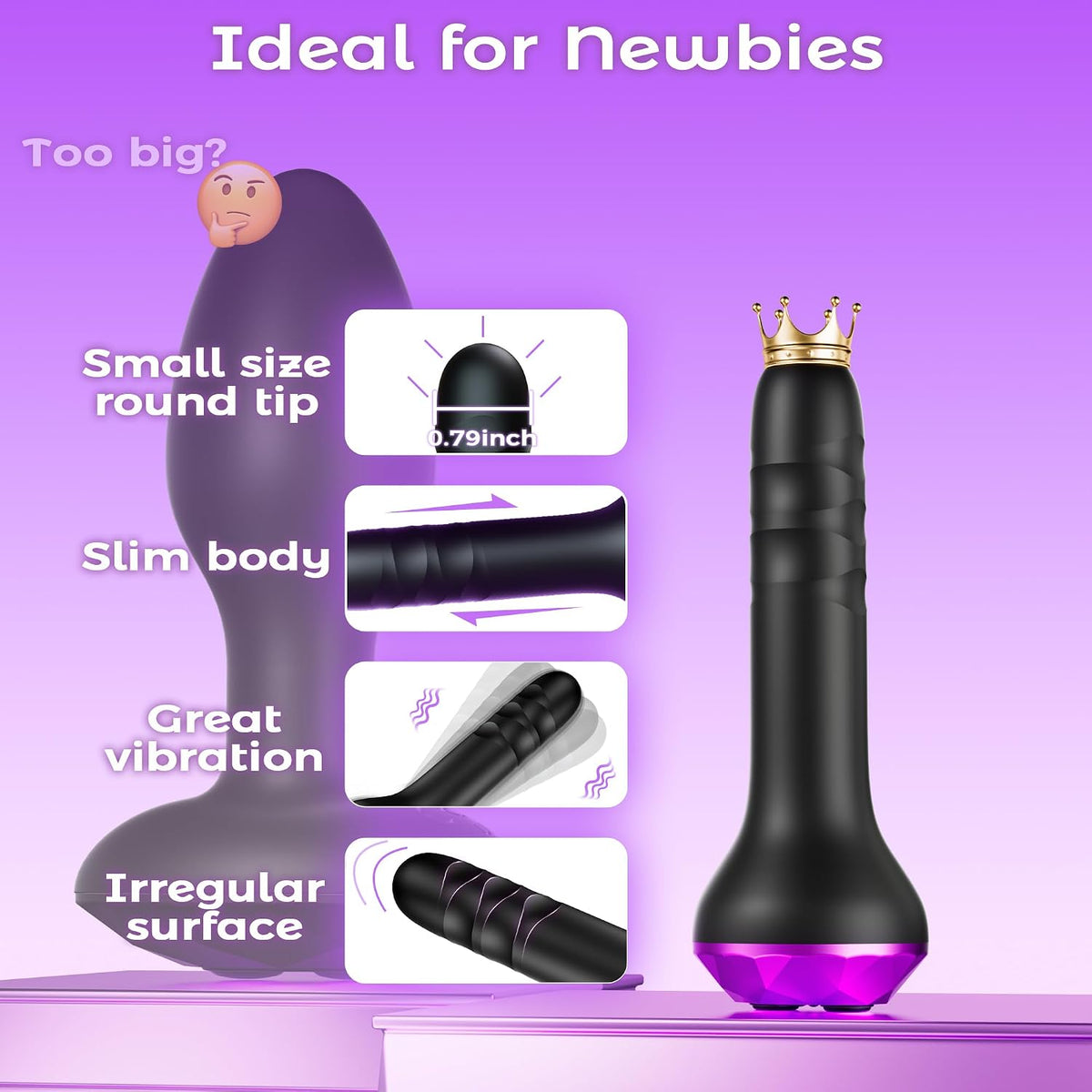 Juguetes anales vibratorios con tapón anal, masajeador de próstata...