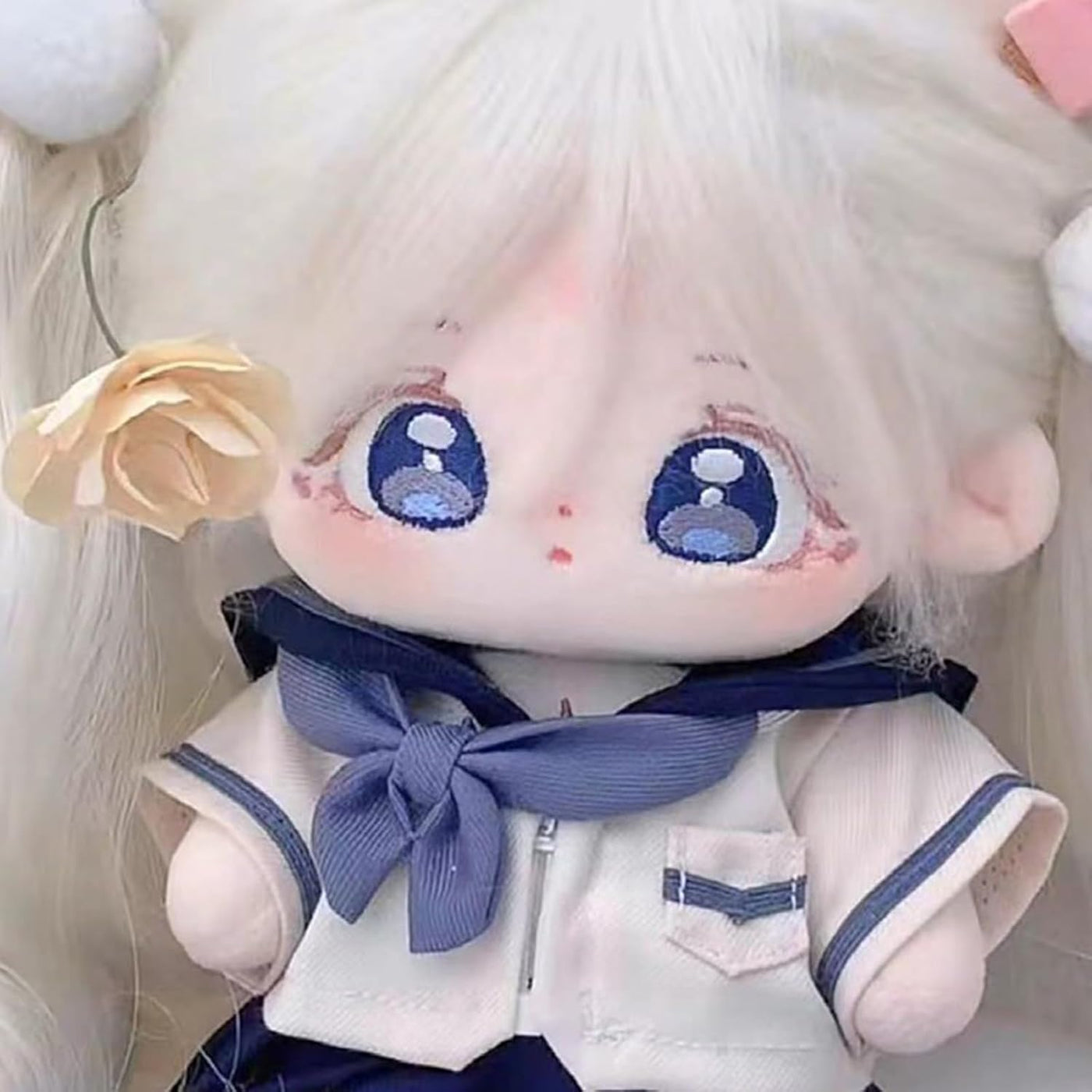Ruyumei Adorable muñeca de peluche de anime de 7.9 in con coletas l...