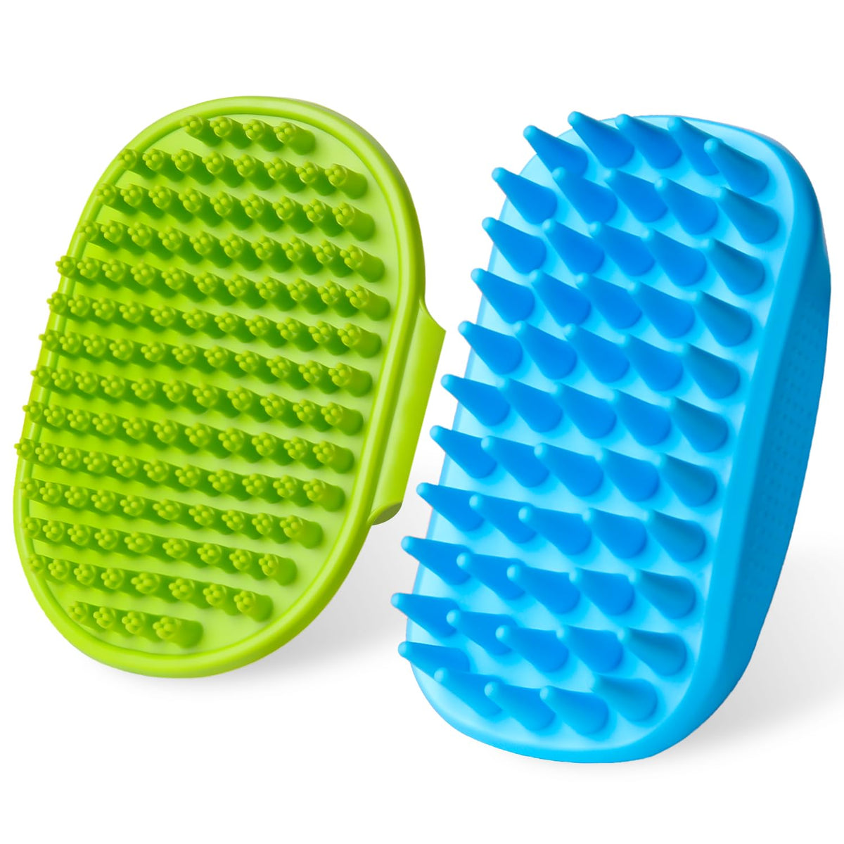 Juego de 2 cepillos de baño para perros | Mango ajustable, cepillo...