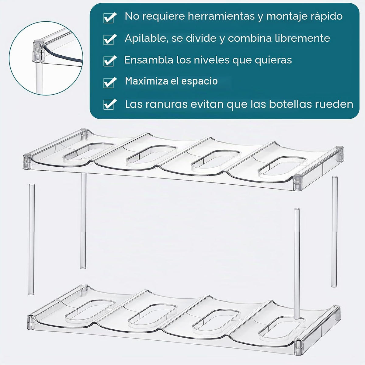 Organizador de botellas de agua prémium para Stanley de 40 onzas y...
