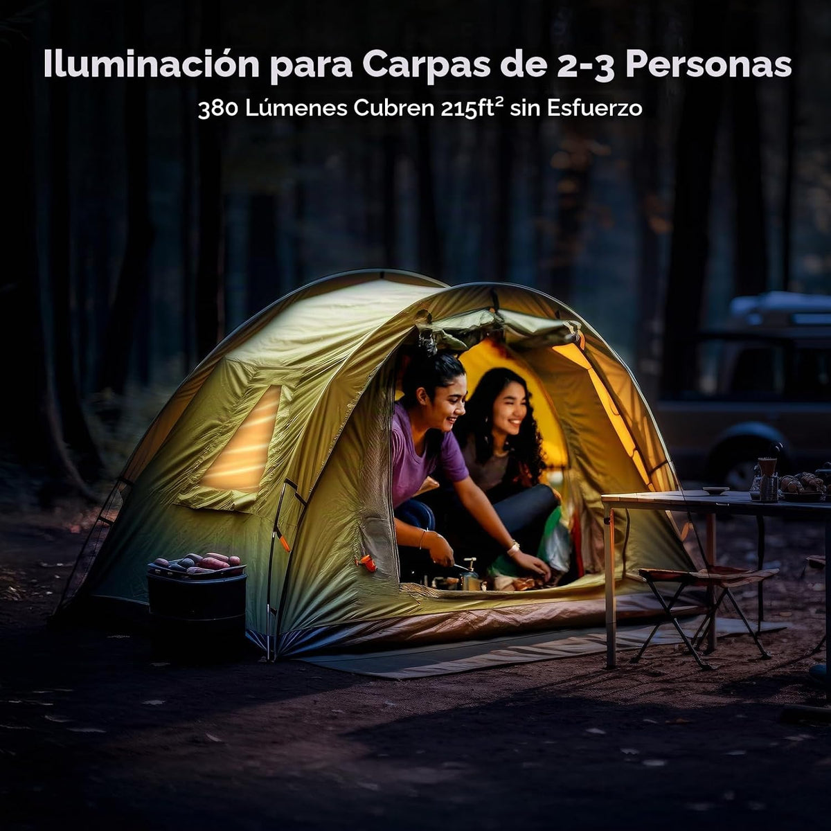BougeRV Camping Light AL01, tienda de campaña recargable para área...