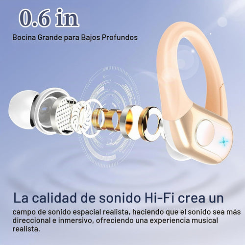 75H Auriculares inalámbricos deportivos Bluetooth 5.4 Auriculares e...