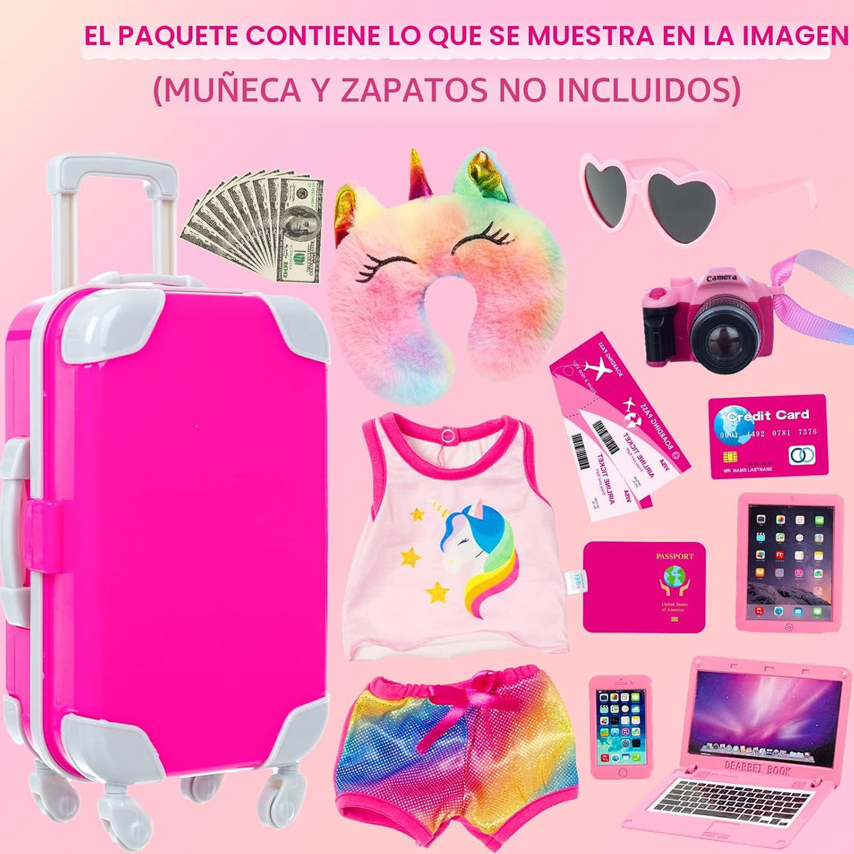 XFEYUE Juego de 23 piezas de ropa y accesorios para muñecas america...