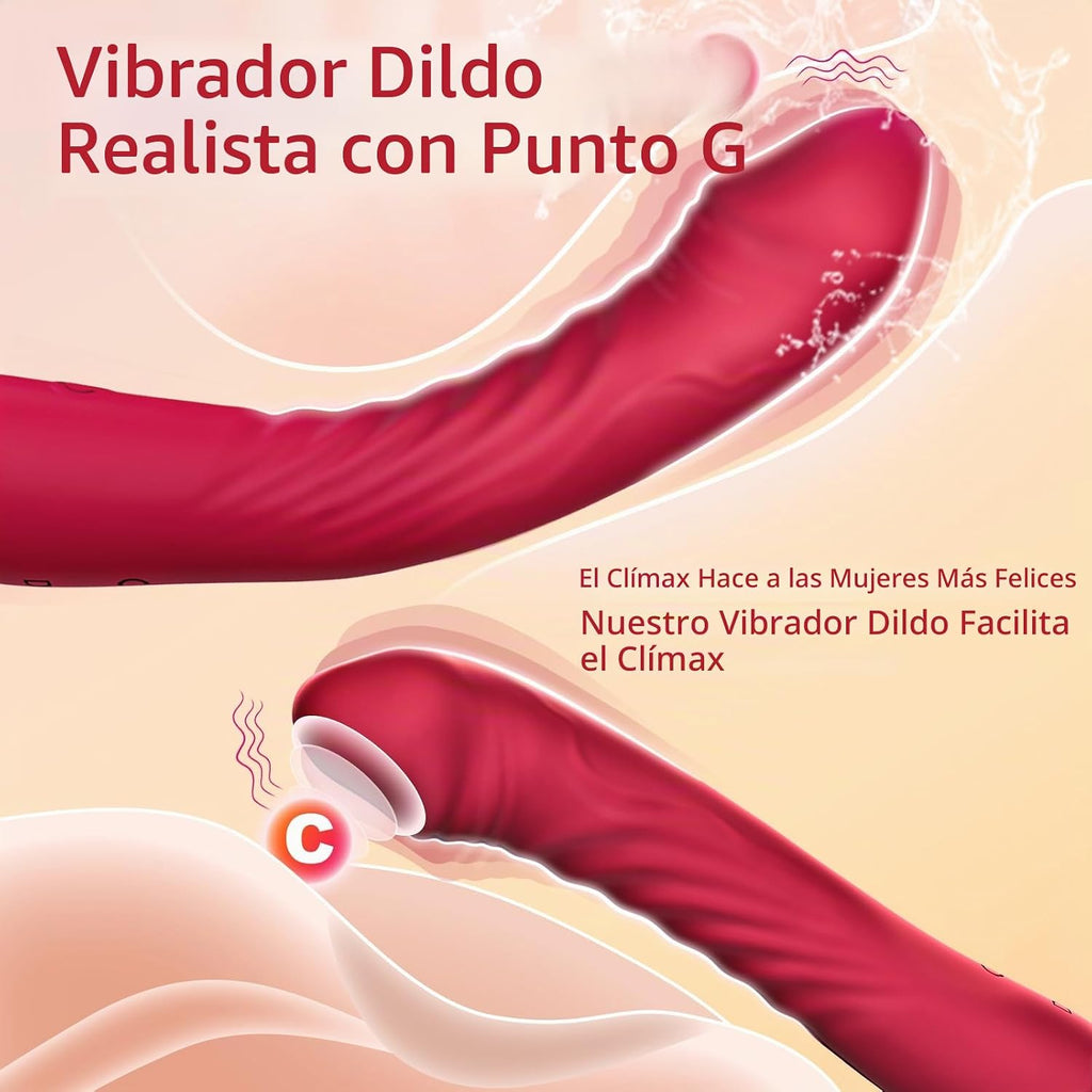 Erncuuc Consolador vibrador realista, juguetes sexuales para adulto...