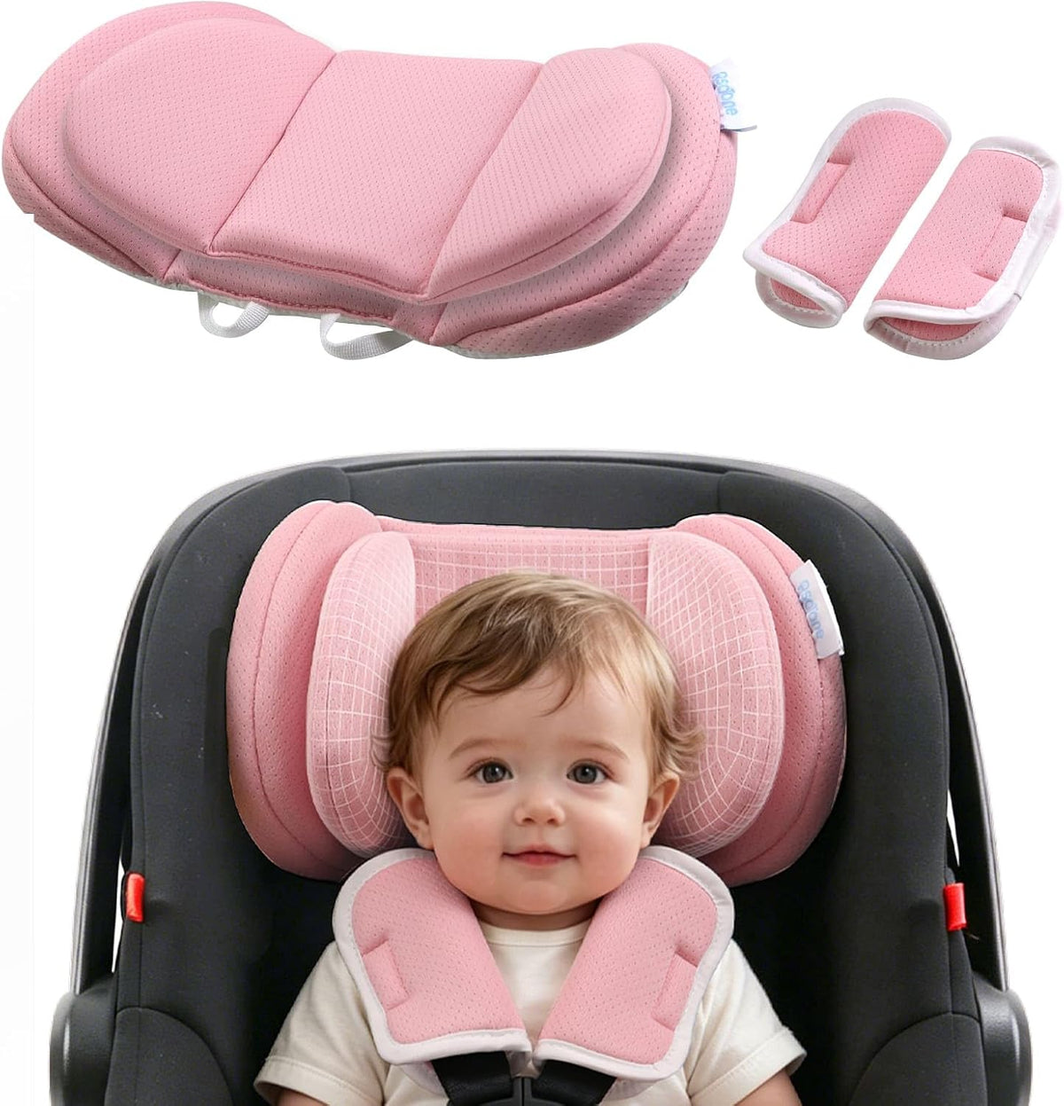 RsoTone Almohada de apoyo para la cabeza del asiento de automóvil i...