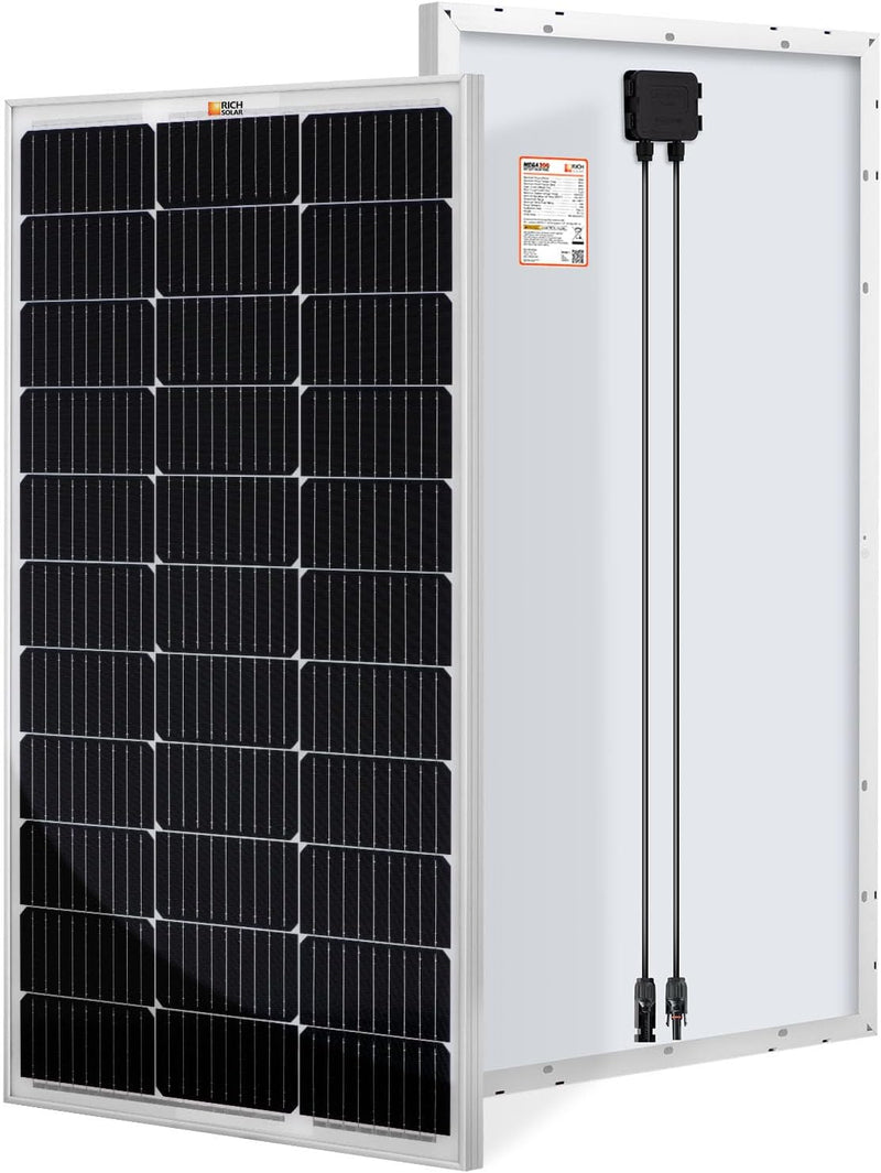 RICH SOLAR Panel solar monocristalino de celda 9BB de 100 vatios, 1...