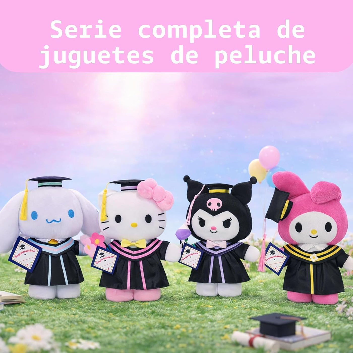 RELIGES Gato de peluche de graduación de 11 pulgadas, animal de pel...