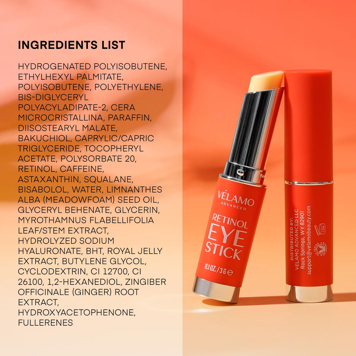 VELAMO ADVANCED Retinol Eye Stick: bálsamo renovador y reafirmante...