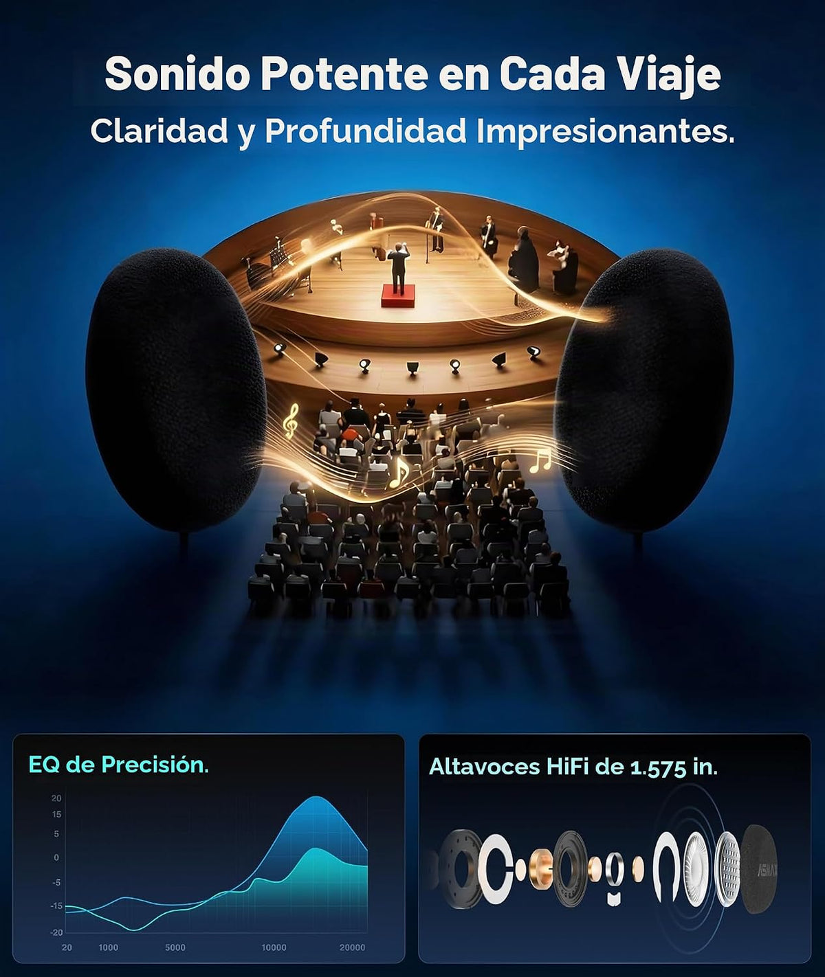 ASMAX Auriculares Bluetooth F1 para motocicleta con control de voz...