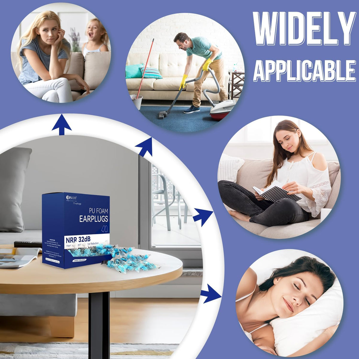 Dison 500 pares de tapones de espuma para los oídos para dormir, 32...