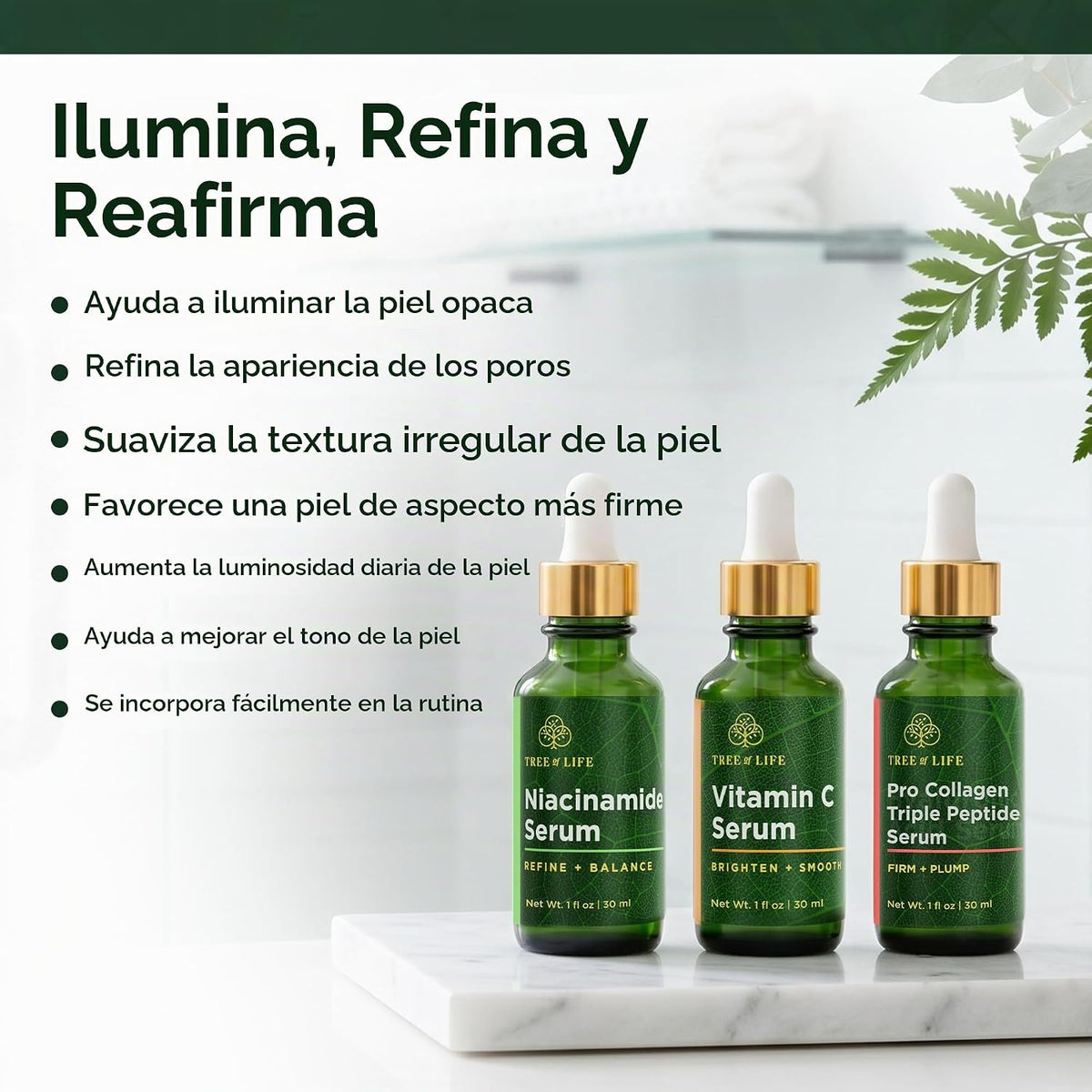 Set de cuidado de la piel con suero facial Tree of Life, suero con...