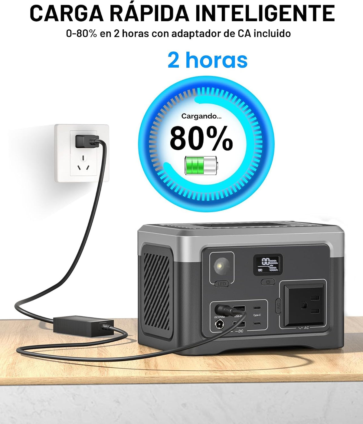 Estación de Energía Portátil 192Wh Generador para Exteriores con To...