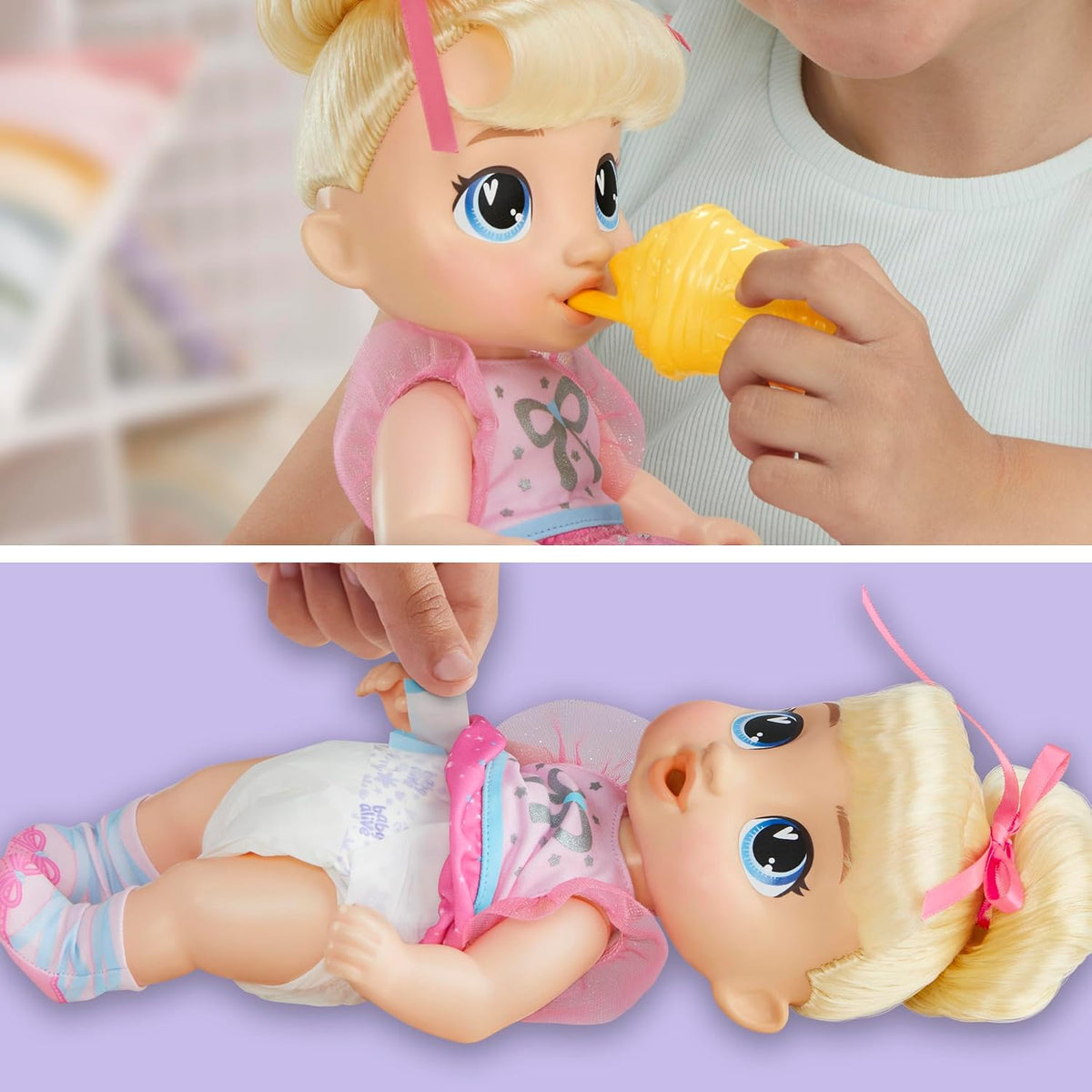 Baby Alive Fairy Fashions - Muñeca Harper Hugs con accesorios de ro...