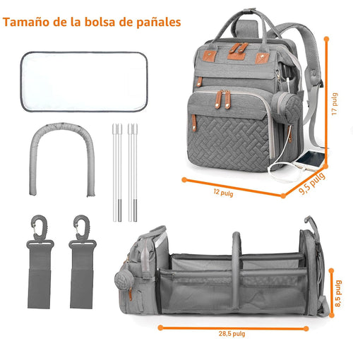 Astro alan Bolsas de pañales para bebé con estación de cambio, moch...