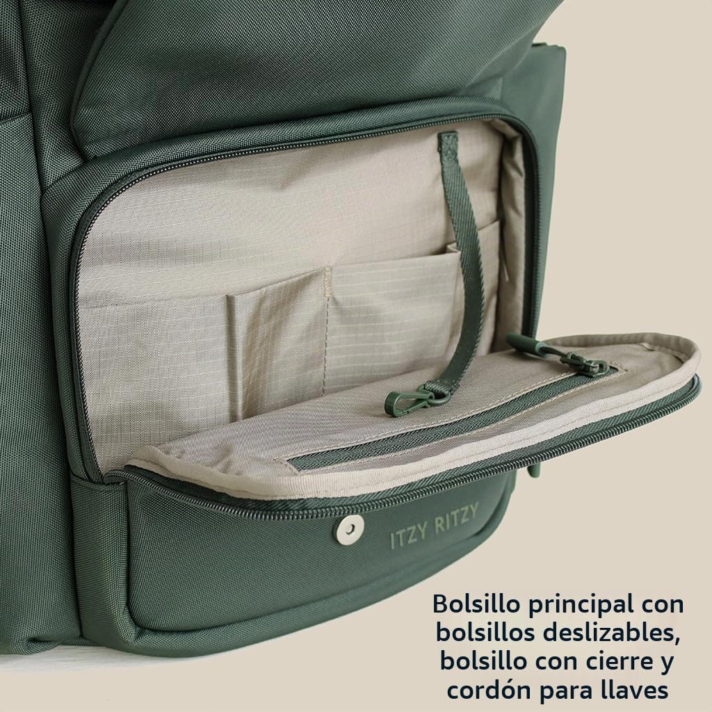 Itzy Ritzy Belong Bucket Backpack - Mochila ligera para pañales con...