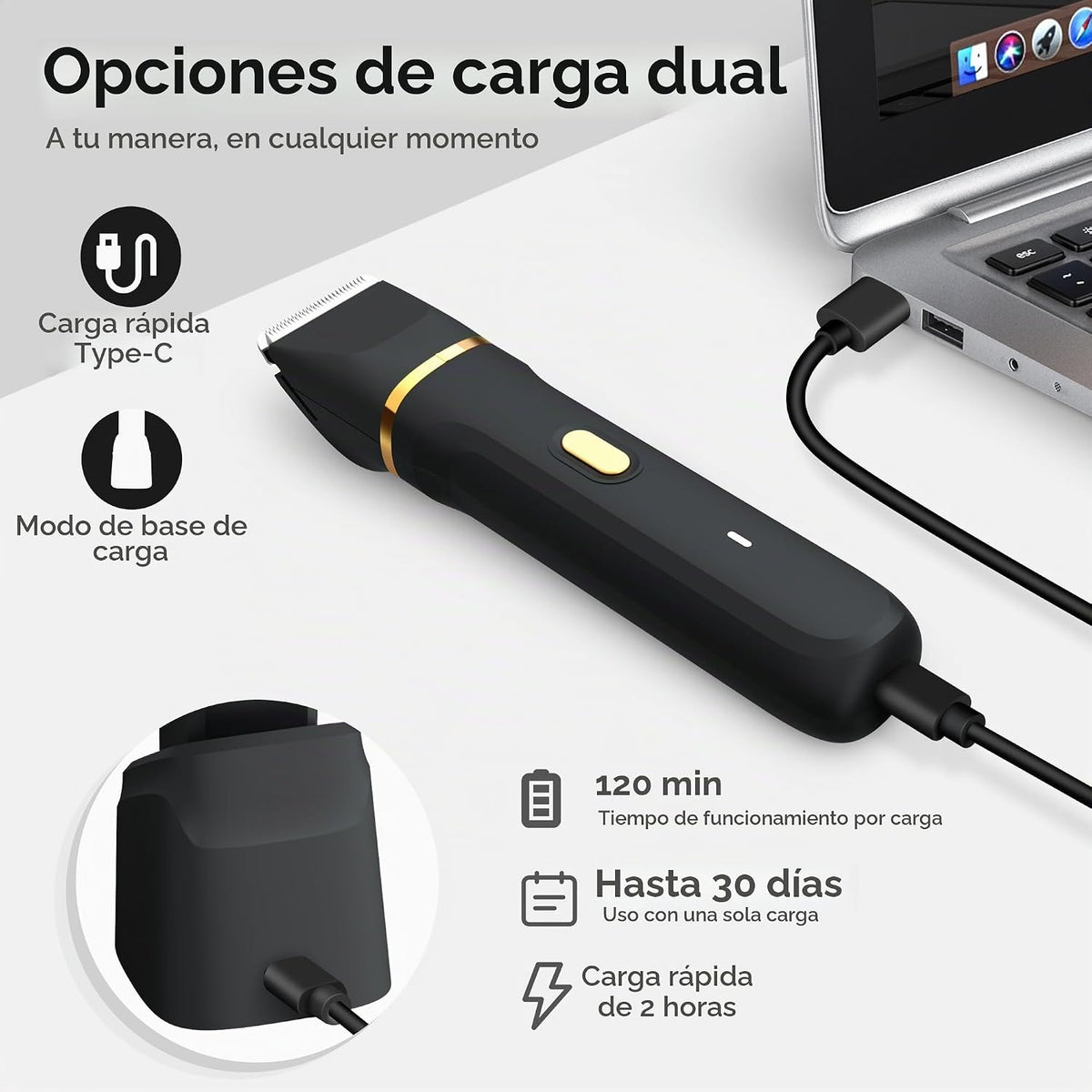 KINGTEE Recortadora de bikini eléctrica 5 en 1 para mujer, afeitado...