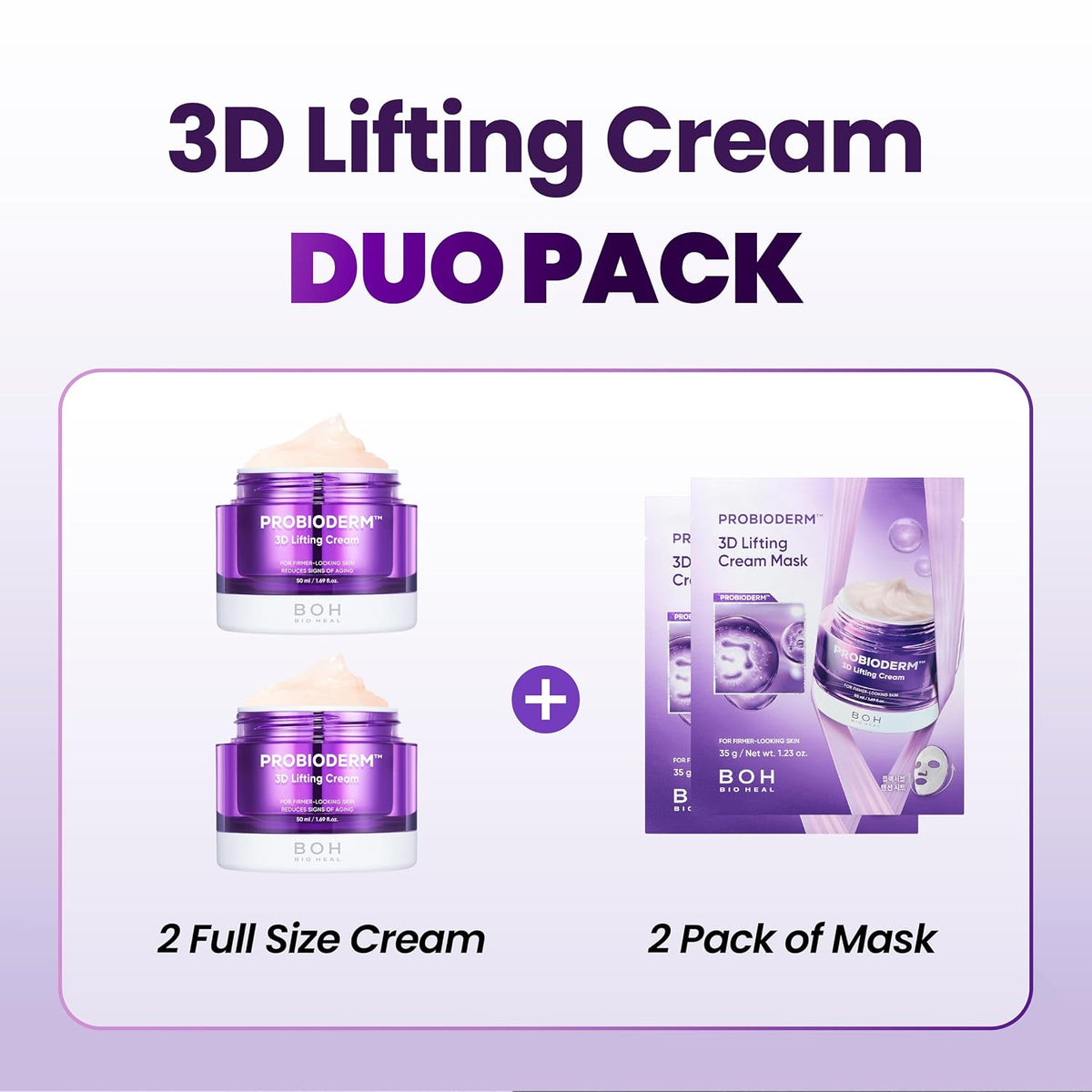 BIOHEAL BOH PROBIODERM™ 3D Crema Lifting Set Doble + Crema Máscaras...
