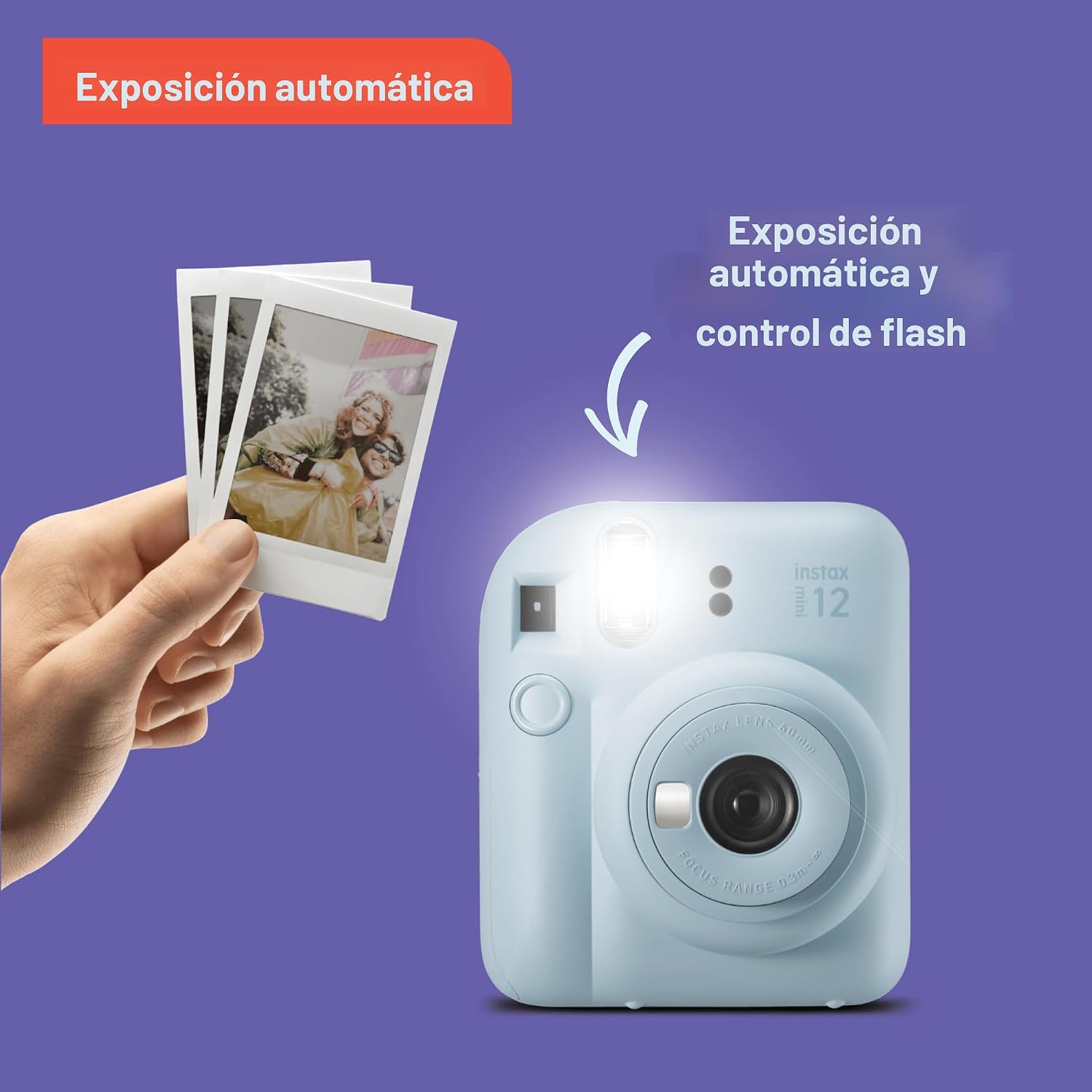 Cámara instantánea Fujifilm Instax Mini 12 - Lila Morado | Exposici...