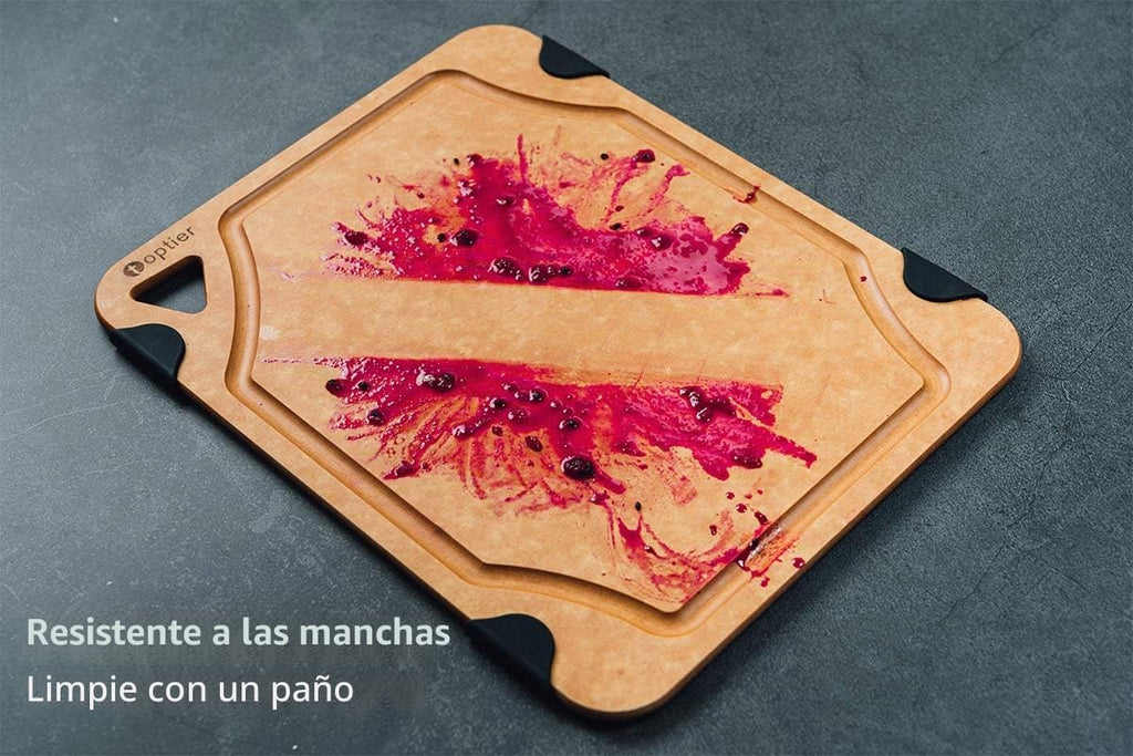 Tabla de cortar para cocina, tabla de cortar TOPTIER de fibra de ma...