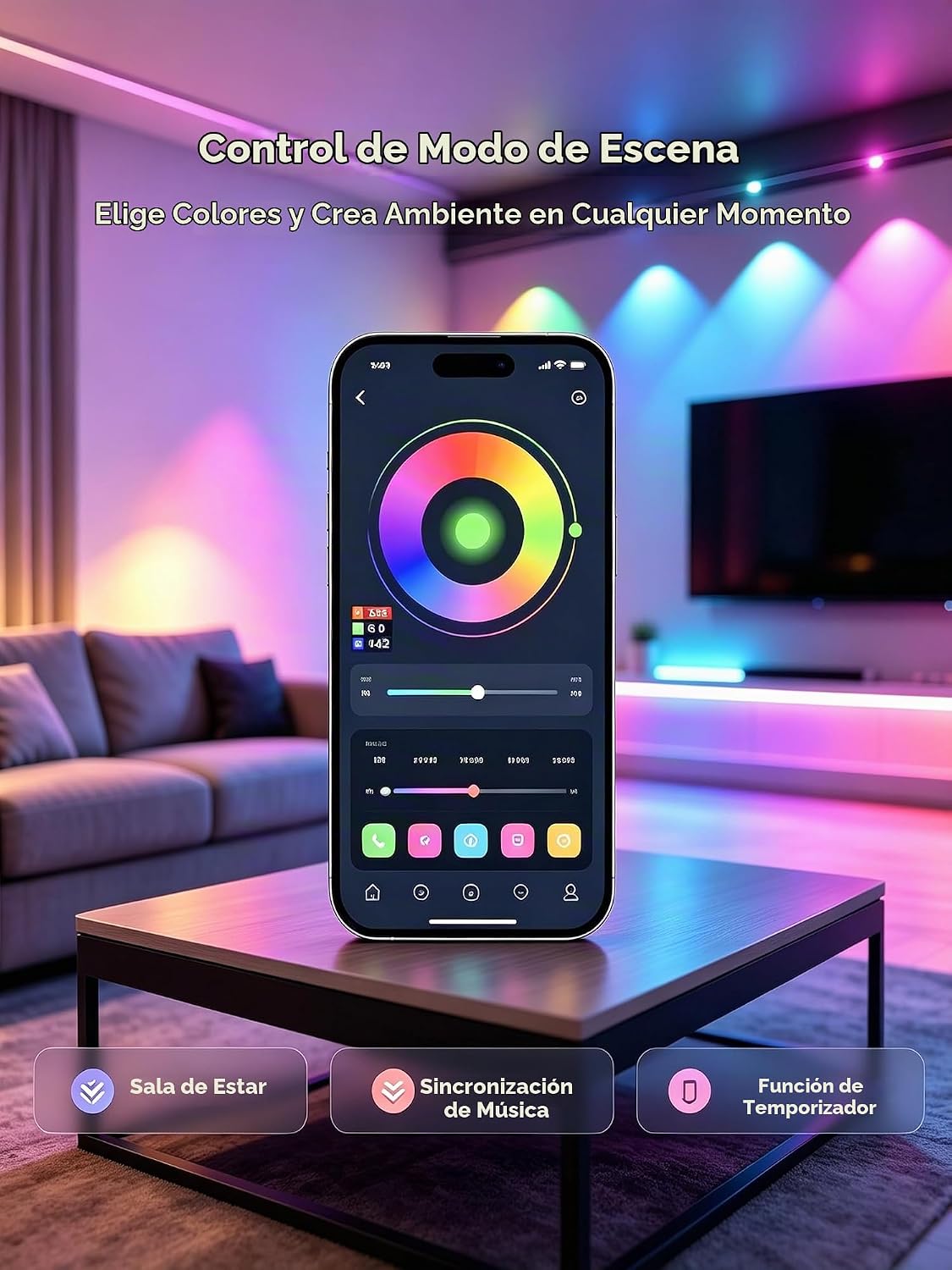 AurNyvaMay RGB luces exteriores permanentes para casa (24 V, 54 pie...