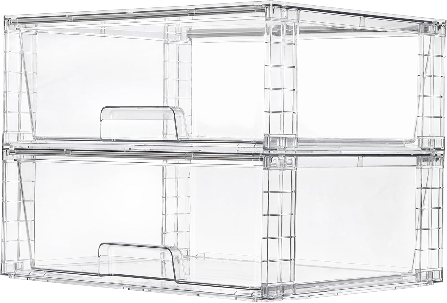 Vtopmart Paquete de 2 Cajones de Almacenamiento Grandes Apilables,...