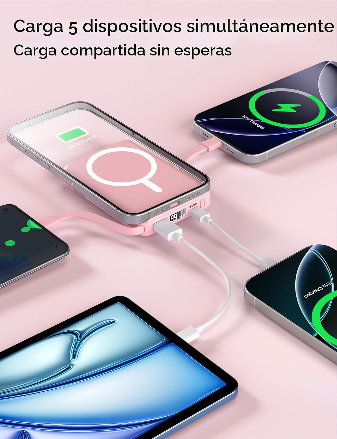 podoru para Magsafe Power Bank, cargador portátil magnético de 1000...