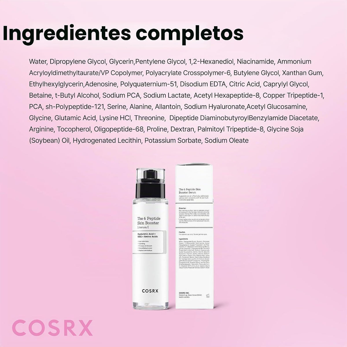 COSRX Suero de tóner para piel opaca, colágeno y péptido 6X, 5.07 o...