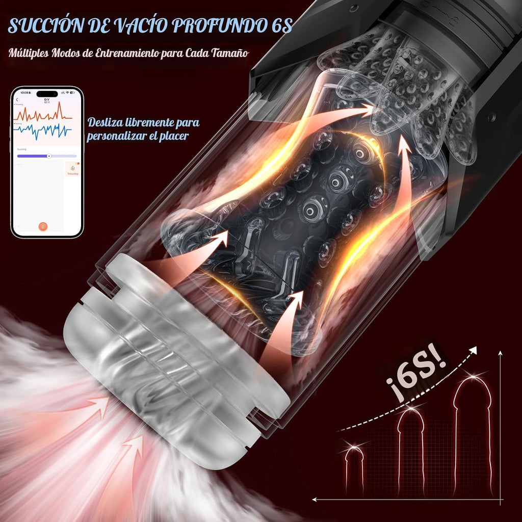 EINSEO Masturbador masculino juguete sexual para hombres con soport...