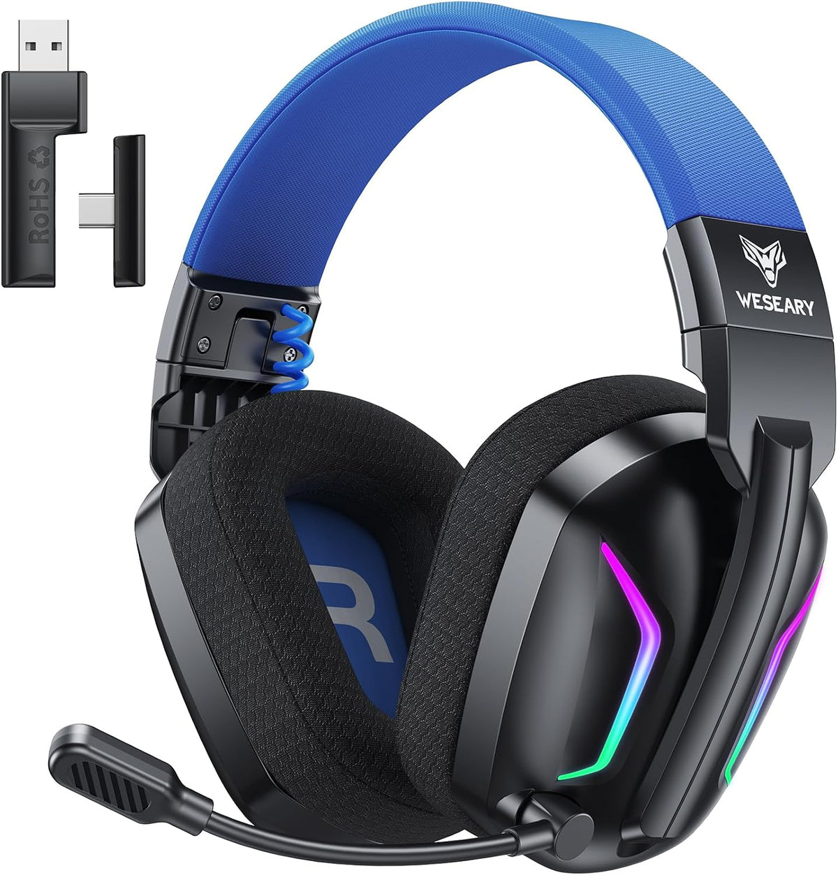 WESEARY Auriculares inalámbricos para juegos para PS5, PC, Switch y...