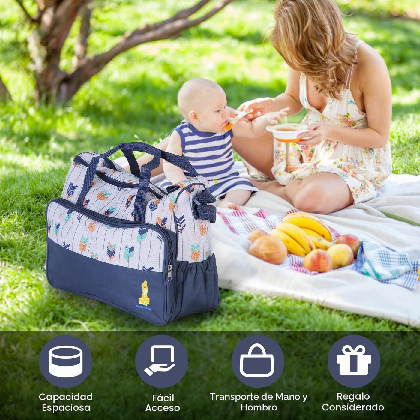 Moclever Juego de 5 bolsas de pañales para bebé, bolsas de bebé par...