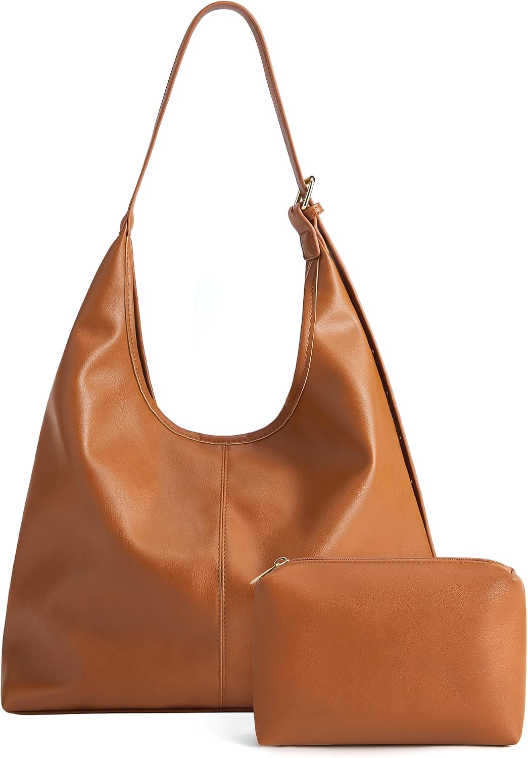 Missnine Bolsos Hobo de cuero vegano para mujer, bolso de hombro su...