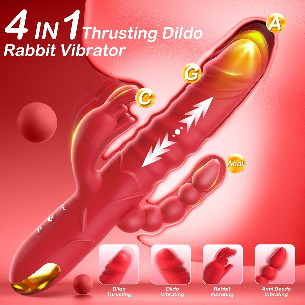 SUPOLA Consolador de empuje vibrador para adultos, juguetes sexuale...