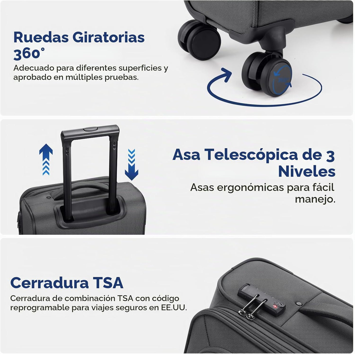 Softside - Maleta de mano expandible con apertura superior de 20 pu...
