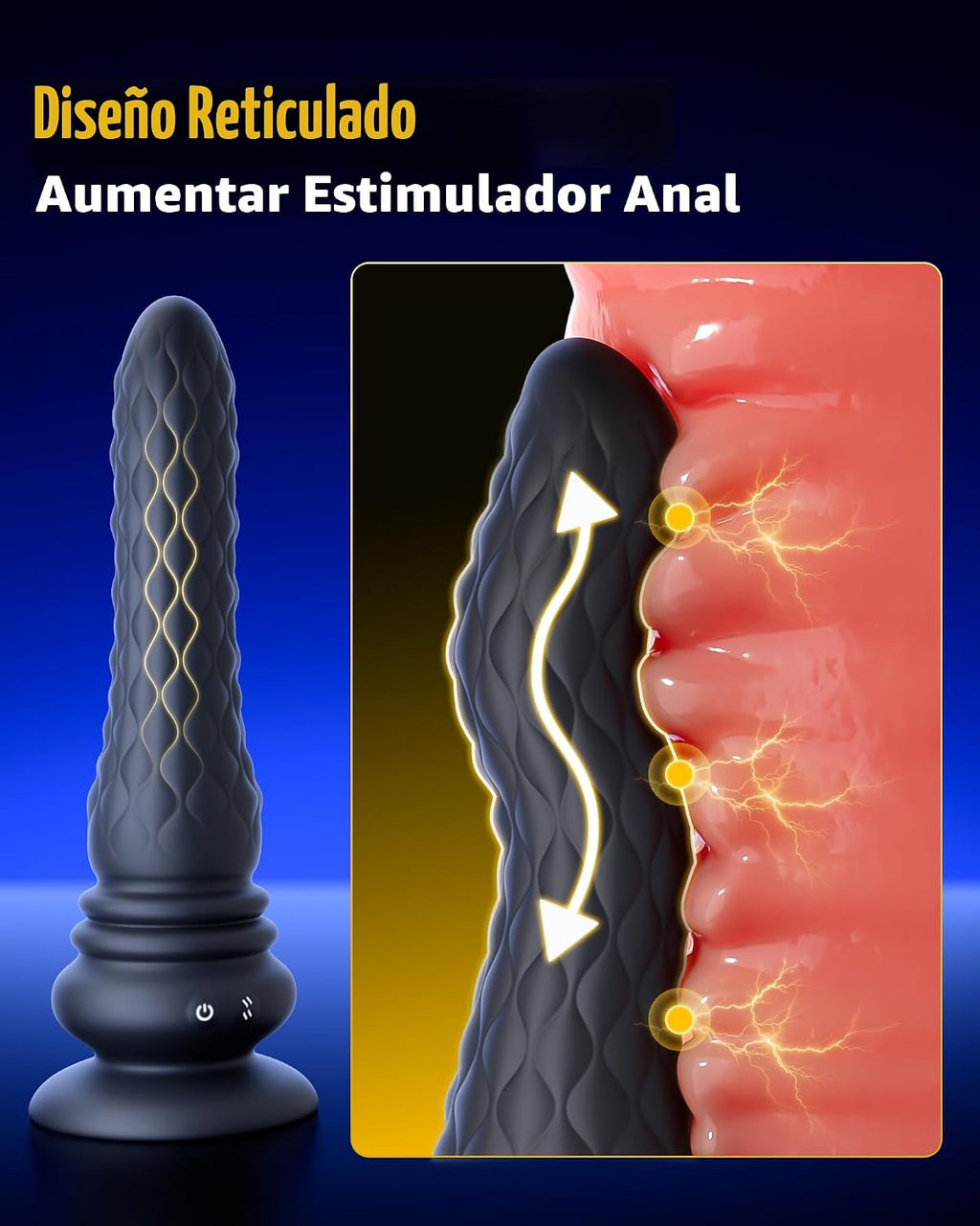 Beisar Masajeador de próstata 3 en 1 Vibrador anal \u2013 Enchufe V...