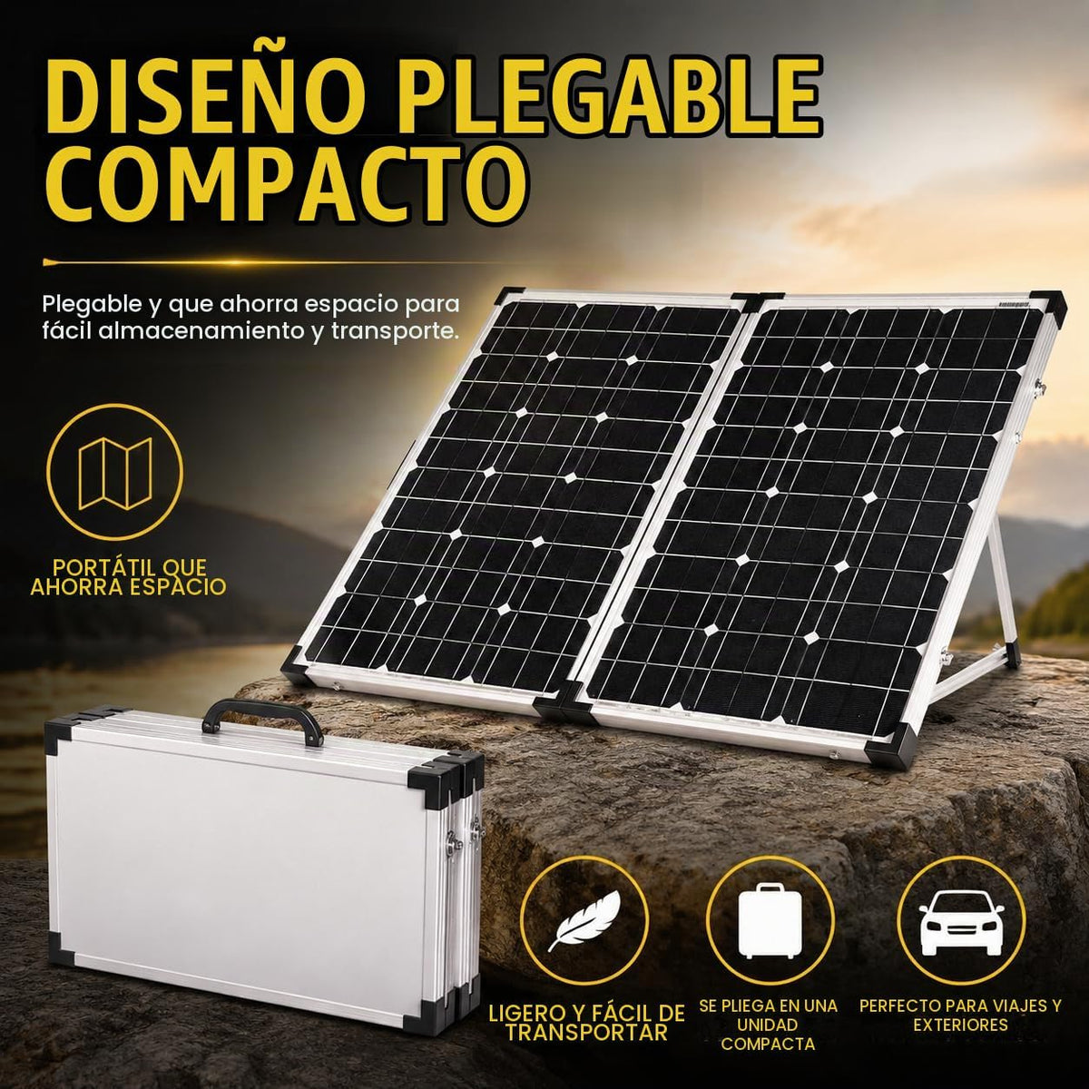 ¡Go Power! Kit de paneles solares plegables, portátiles GP-PSK-120...