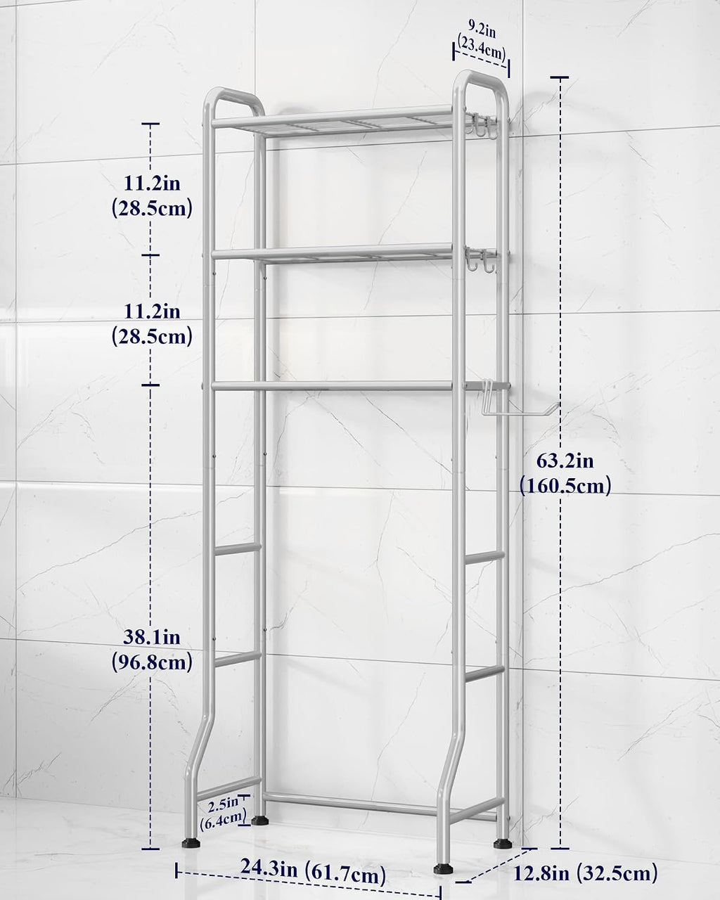 Kitsure Estante de almacenamiento sobre el inodoro, estante organiz...