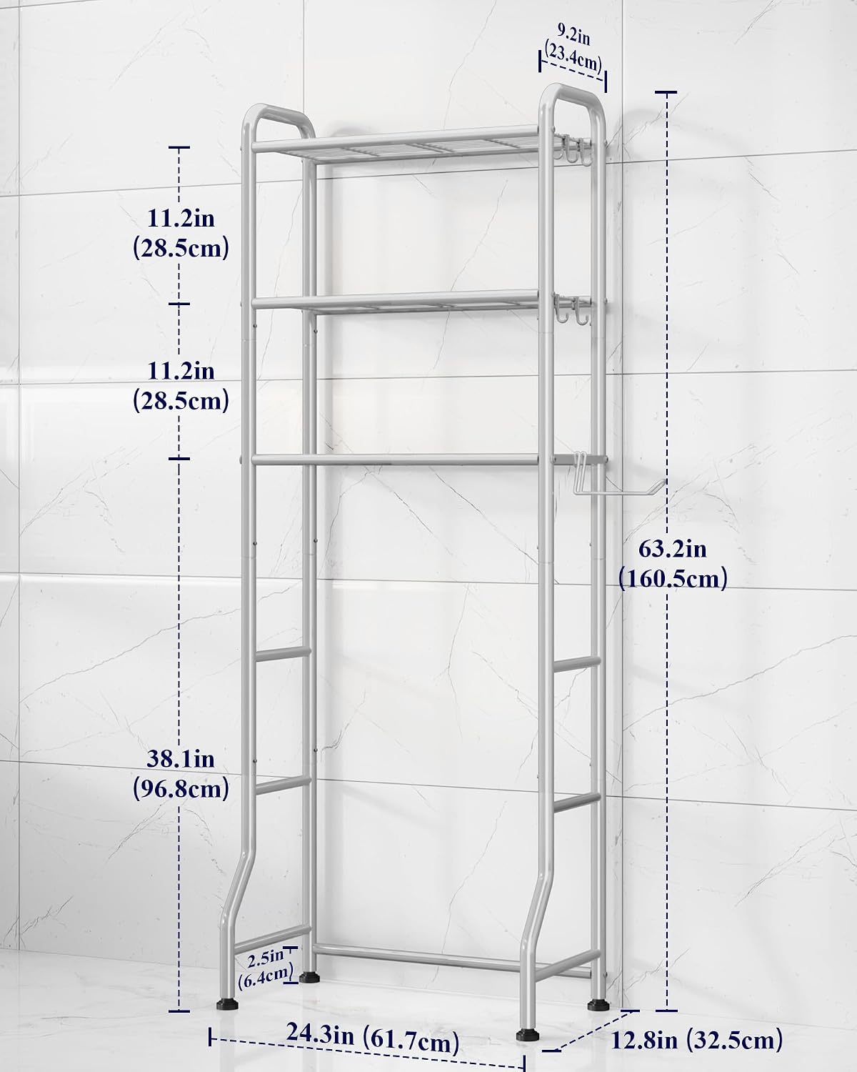 Kitsure Estante de almacenamiento sobre el inodoro, estante organiz...