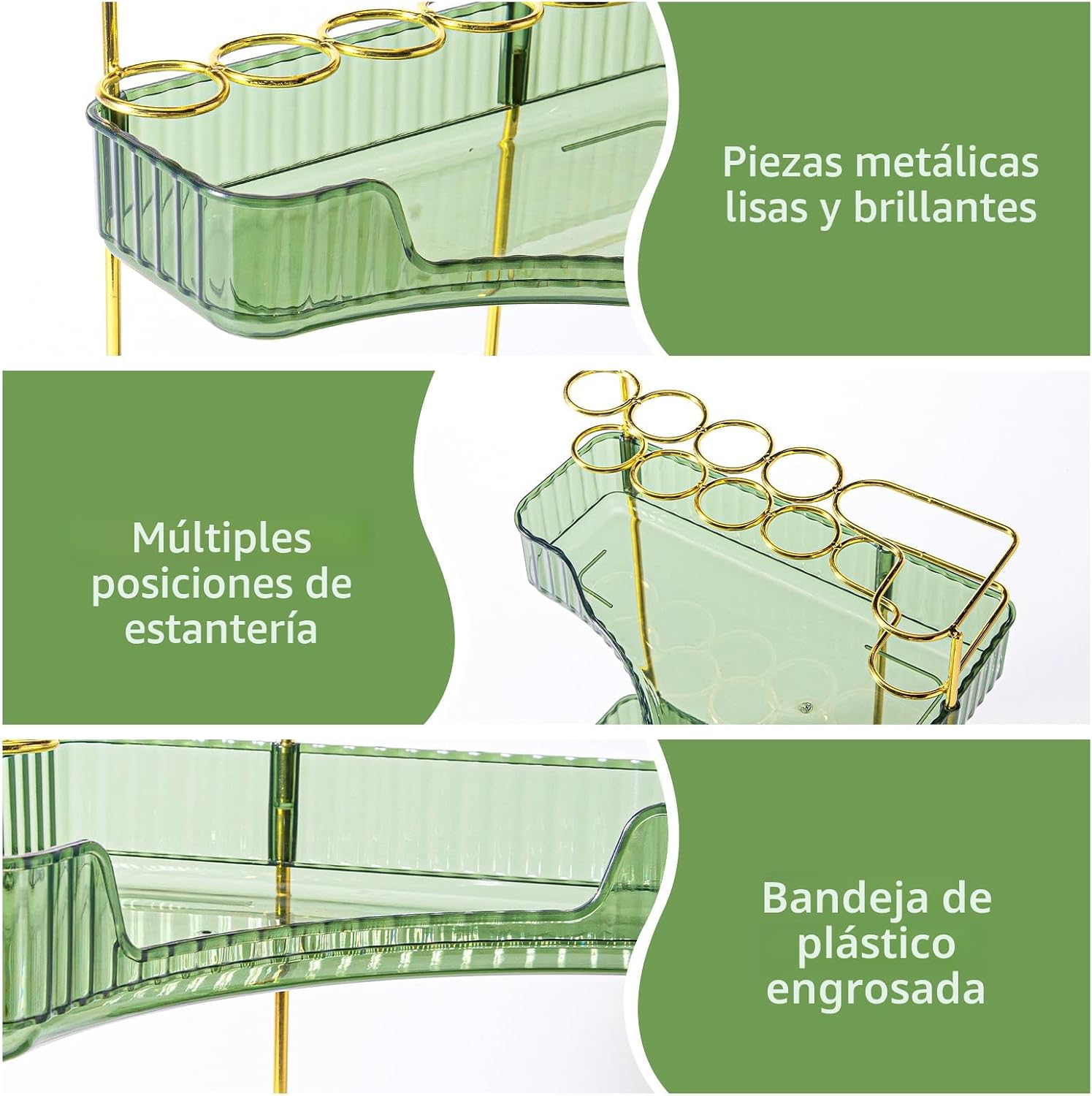 NATURE'S SOURCE Organizador de maquillaje para tocador, organiz...
