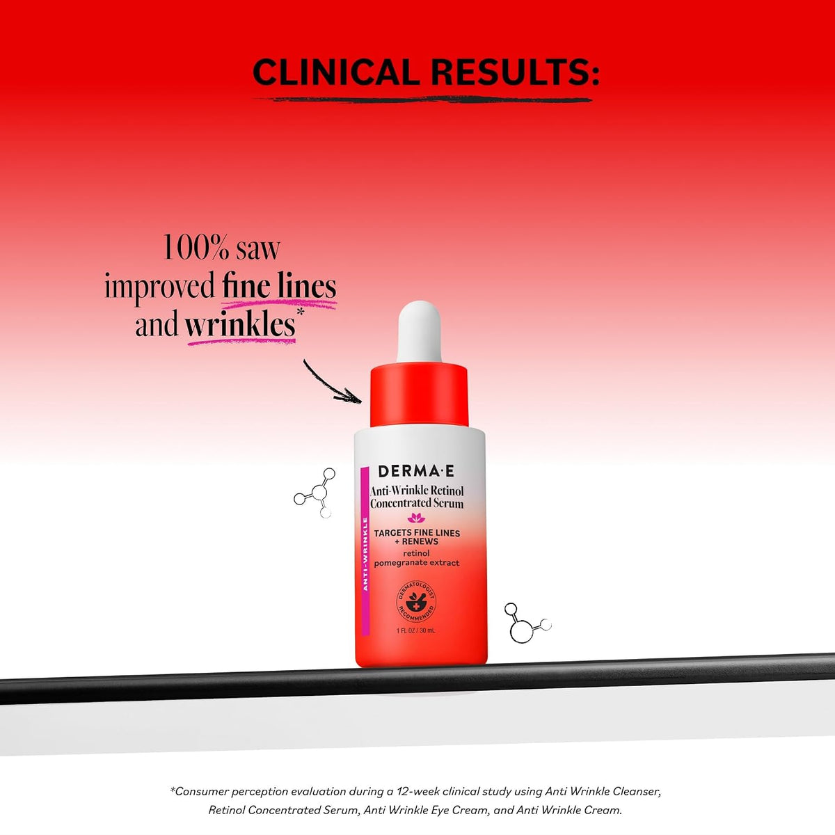 DERMA E Suero concentrado de retinol antiarrugas para cara, 1 onza...