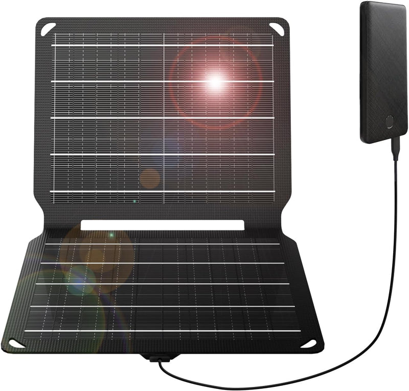 FlexSolar 10W Cargadores solares portátiles 5V USB pequeños, panele...